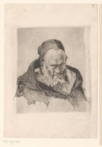 Head of a bearded man