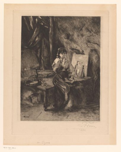 Resting model in the studio