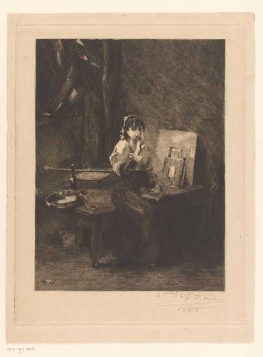 Resting model in the studio