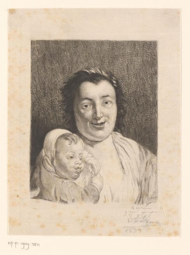 Mother with baby in her arms