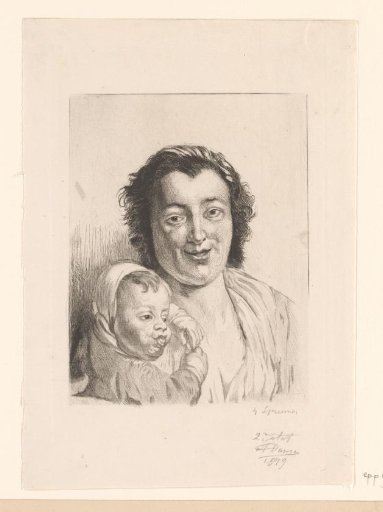 Mother with baby in her arms