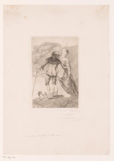 Romantic Noble Couple with a Dog