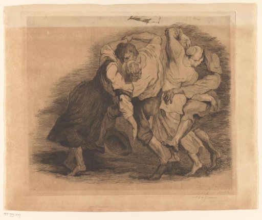 Two dancing peasant couples