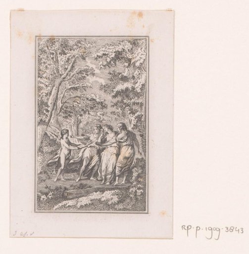 Angel Offers Three Women in the Woods a Book