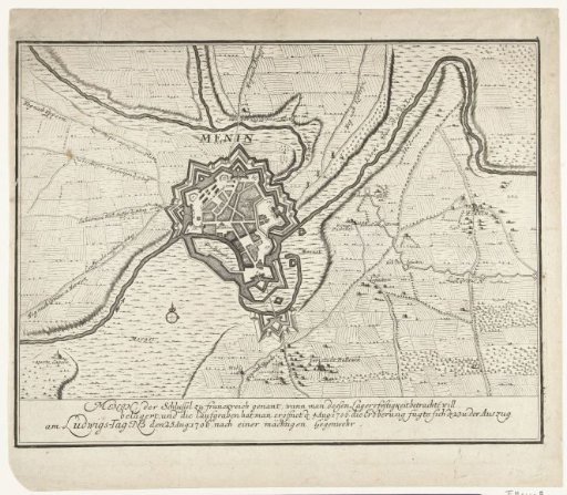 Map of Menen, 1706