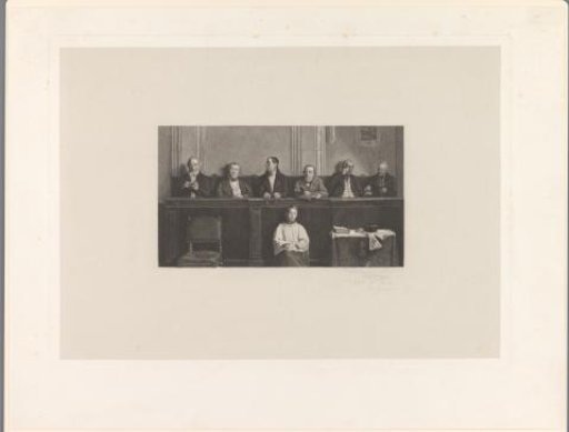 Churchgoers and an altar boy in church