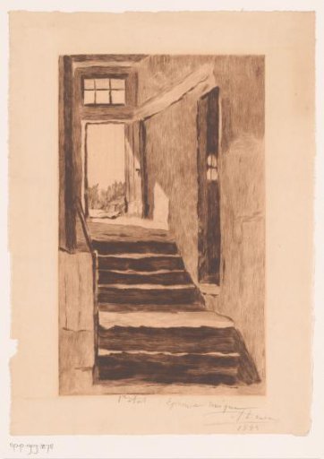 Interior with Staircase to the Outside Door