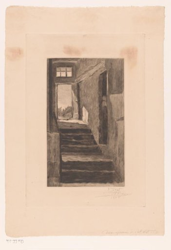 Interior with Staircase to the Outside Door