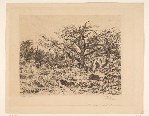 Hunters in the forest of Fontainebleau