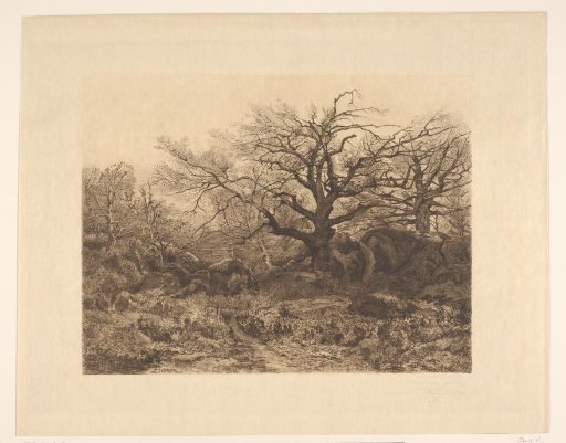Hunters in the forest of Fontainebleau
