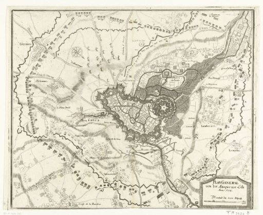 Plan of the Siege of Lille, 1708