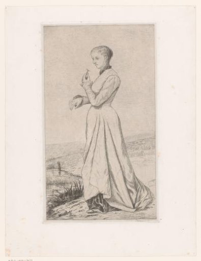 Young woman consulting a daisy