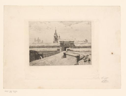 View of the Porte d'Havré in Mons