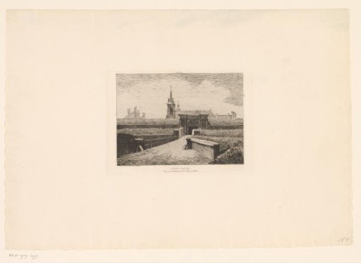View of the Porte d'Havré in Mons
