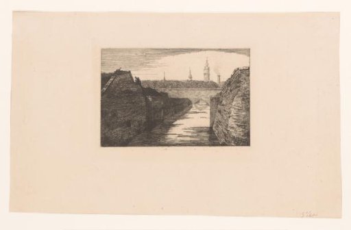 View of the entrance of the Trouille river to the city of Mons