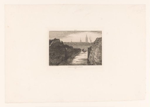 View of the entrance of the Trouille river to the city of Mons