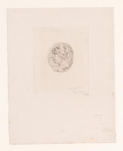 Medallion with portrait of an unknown woman