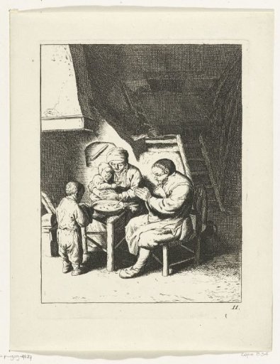 A Family at Table Before the Meal