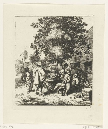 Violinist and a young hurdy-gurdy player