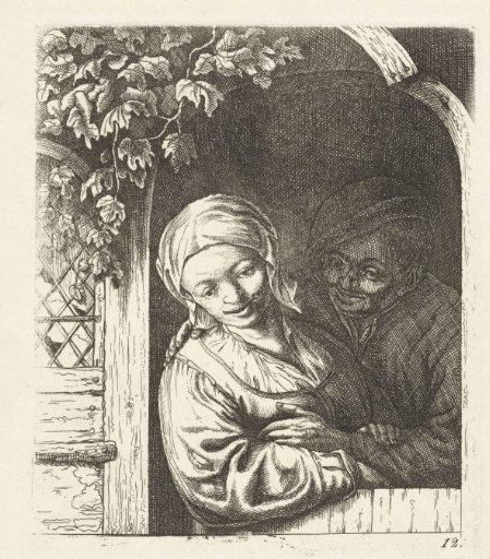 Peasant and Peasant Woman as a Lovers' Pair in a Doorway