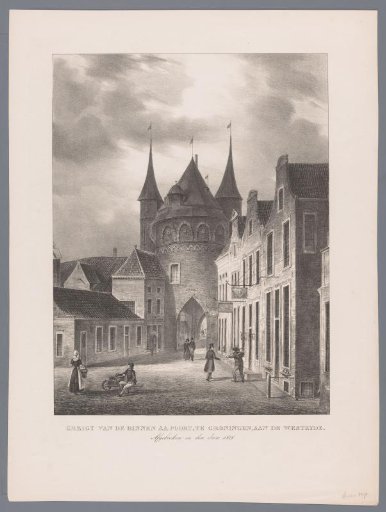 View of the Aa Gate in Groningen on the west side