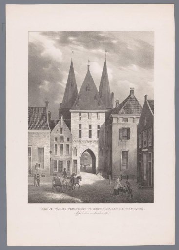 View of the Poele Gate in Groningen on the west side