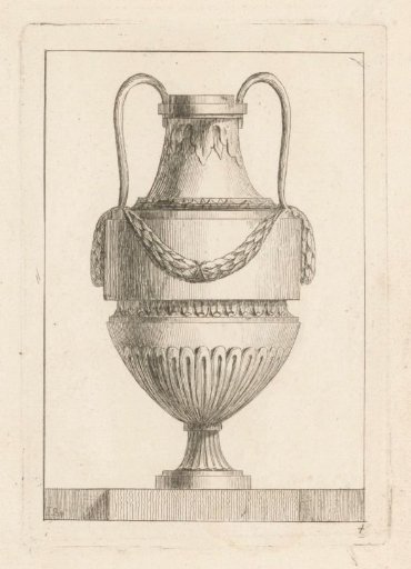 Vase with garland