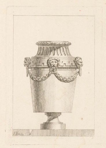 Vase with garlands