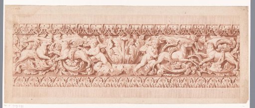 Frieze with putti and animals