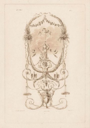 Arabesques with woman holding a chalice