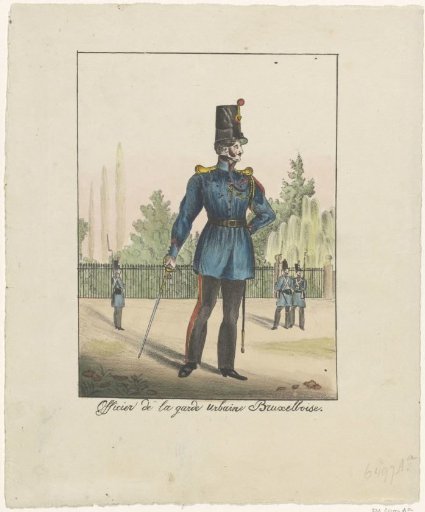 Officer of the Belgian City Guard, 1830