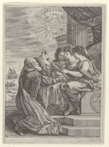Galileo Galilei and three Muses