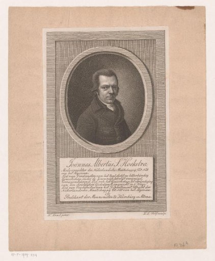 Portrait of Johannes Albertus Hoekstra