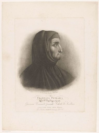 Portrait of the poet and writer Francesco Petrarca