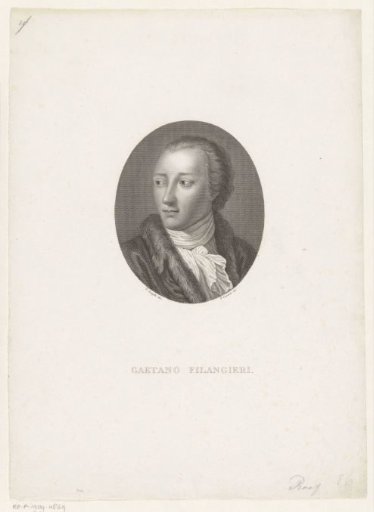 Portrait of the jurist and philosopher Gaetano Filangieri