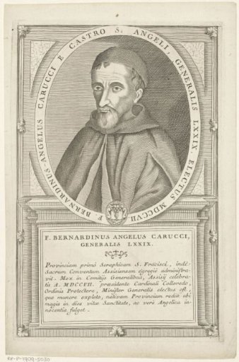 Portrait of Bernadino Angelo Carucci, 79th Minister General of the Franciscan Order
