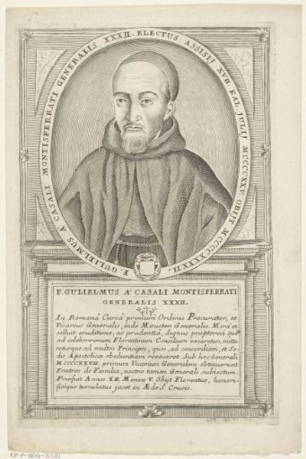 Portrait of Guillermo Robazoglio da Casale, 32nd Minister General of the Franciscan Order