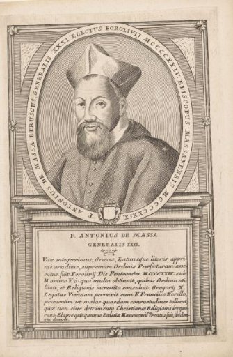 Portrait of Antonio da Massa Marittima, 31st Minister General of the Franciscan Order
