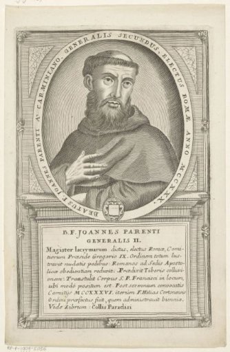 Portrait of Giovanni Parenti, 1st Minister General of the Franciscan Order