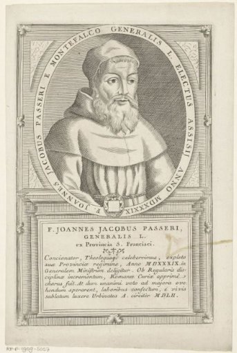 Portrait of Juan Jaime Passeri, 50th Minister General of the Franciscan Order