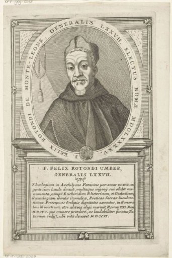 Portrait of Felix Rotondi, 77th Minister General of the Franciscan Order