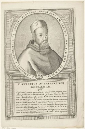 Portrait of Antonio de' Sapienti, 53rd Minister General of the Franciscan Order