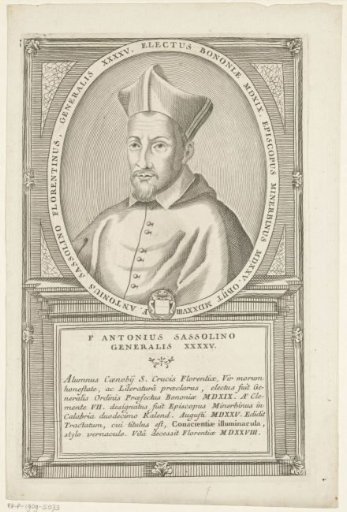 Portrait of Antonio Sassolino, 45th Minister General of the Franciscan Order