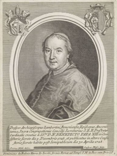Portrait of Cardinal Prospero Lorenzo Lambertini, Later Pope Benedict XIV