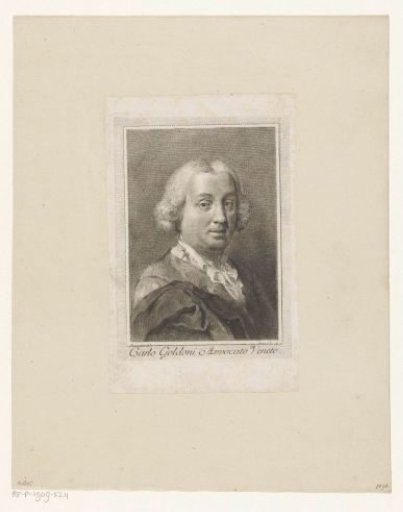 Portrait of the playwright Carlo Goldoni