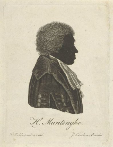 Silhouette portrait of Herman Muntinghe