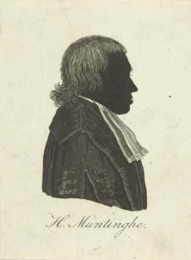 Silhouette portrait of Herman Muntinghe