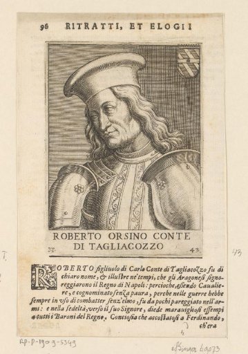 Portrait of Roberto Orsino, Count of Tagliacozzo