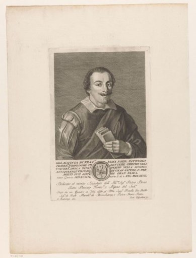 Portrait of the music theorist Giovanni Battista Doni