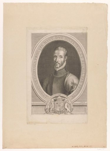 Portrait of Louis Gonzaga, Duke of Nevers and Rethel in an oval frame